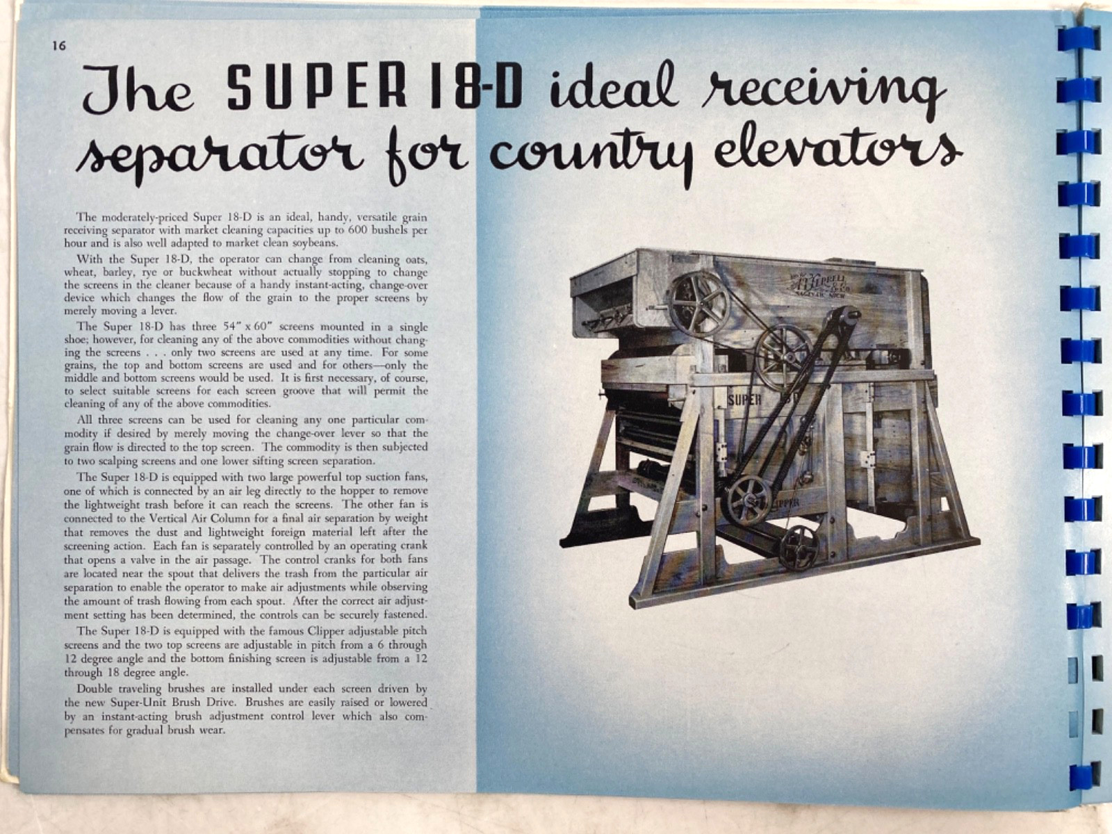 1951 CLIPPER GRAIN SEED & BEAN CLEANERS agriculture equipment catalog FERRELL CO
