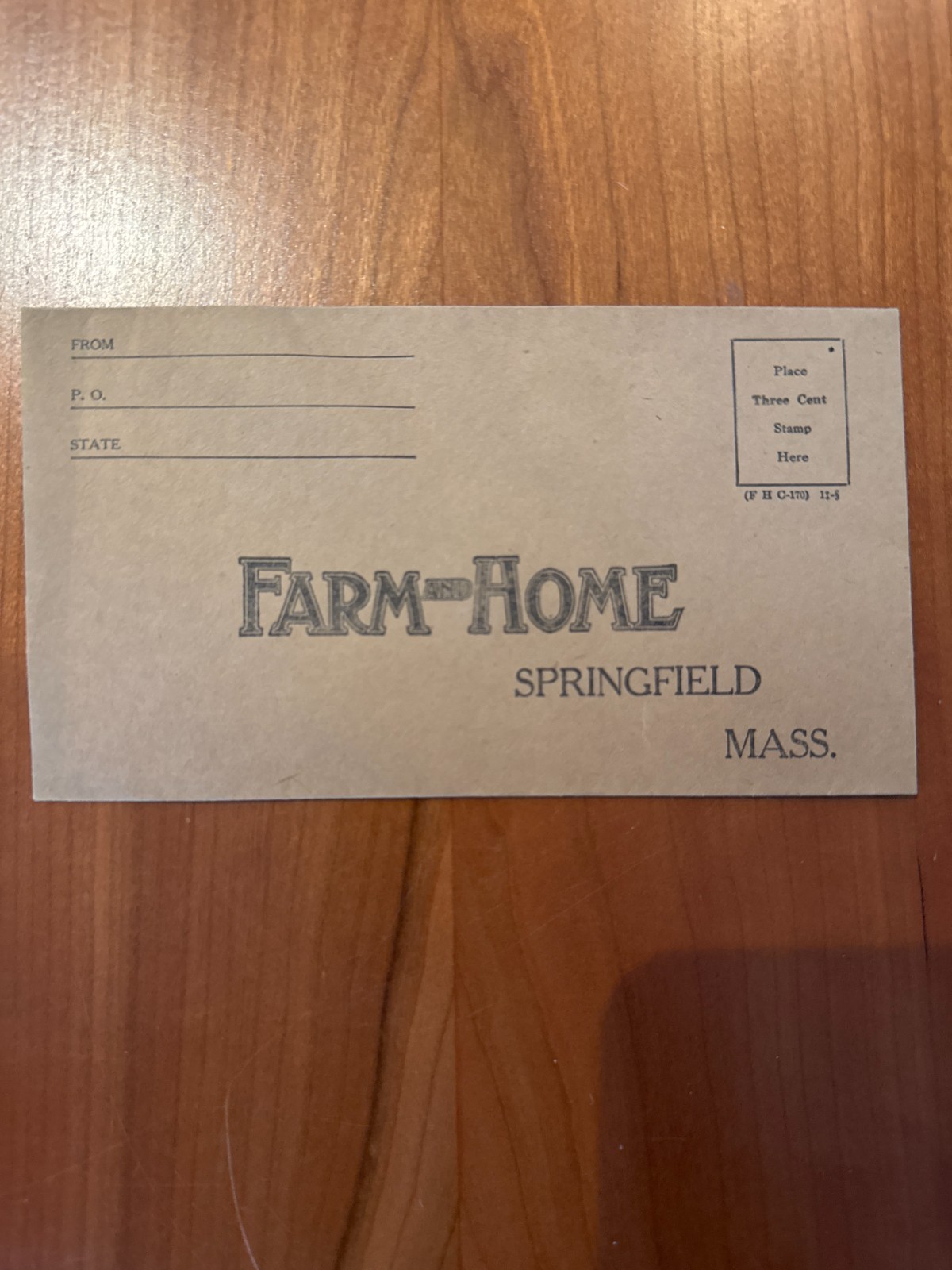 FREE SHIP! 1920 Farm and Home Subscription Letter and Original Envelope
