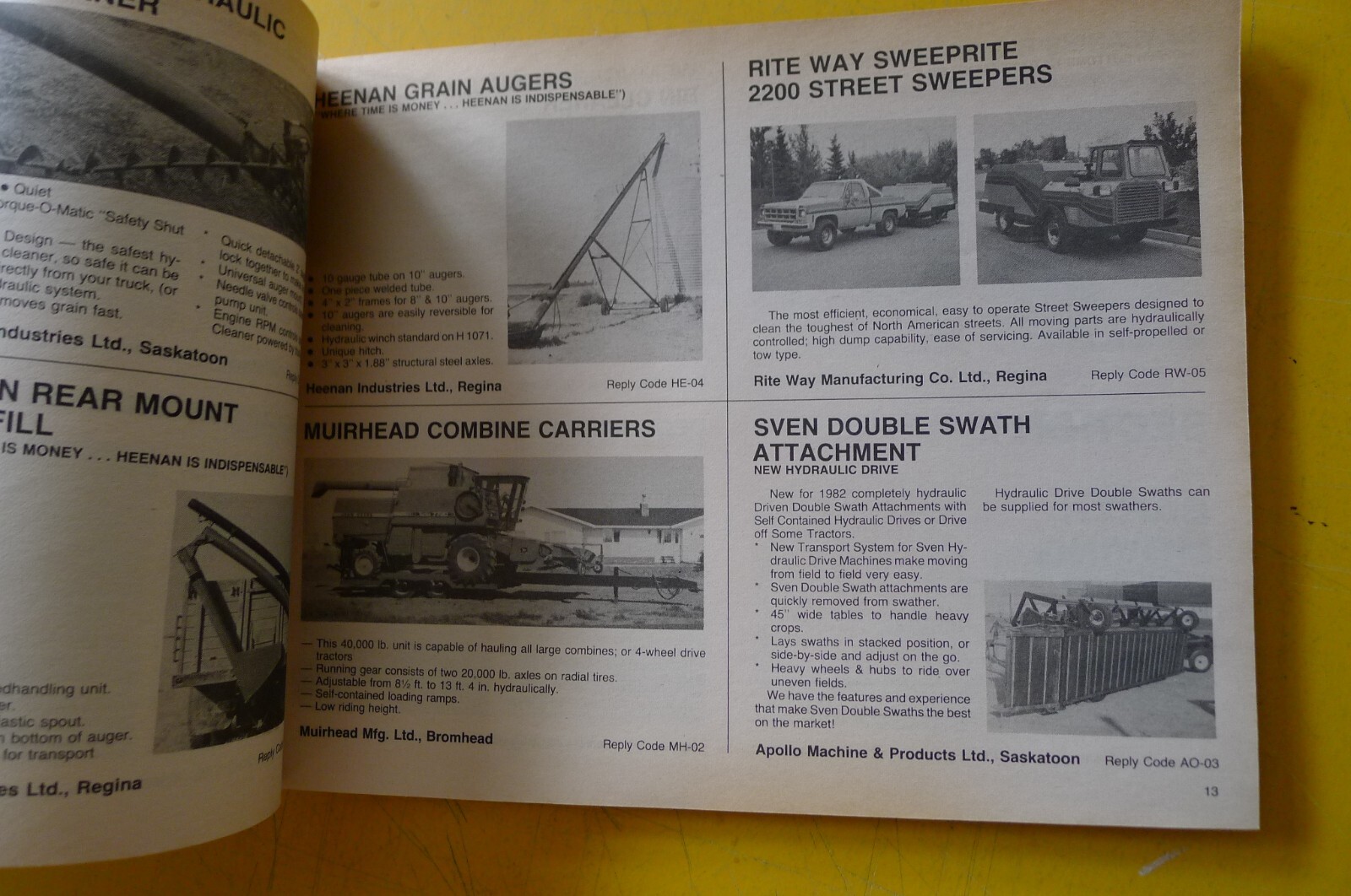 SASKATCHEWAN Implement Buyers Guide 1983 Catalog Farm Agriculture Industrial
