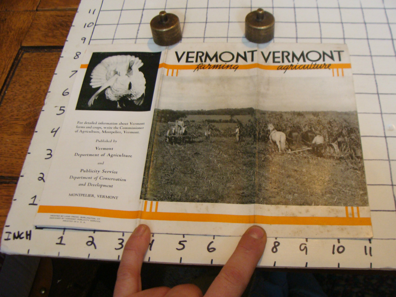 Vintage Paper: VERMONT AGRICULTURE Brochure, no date but 1920&rsquo;s or 30&rsquo;s