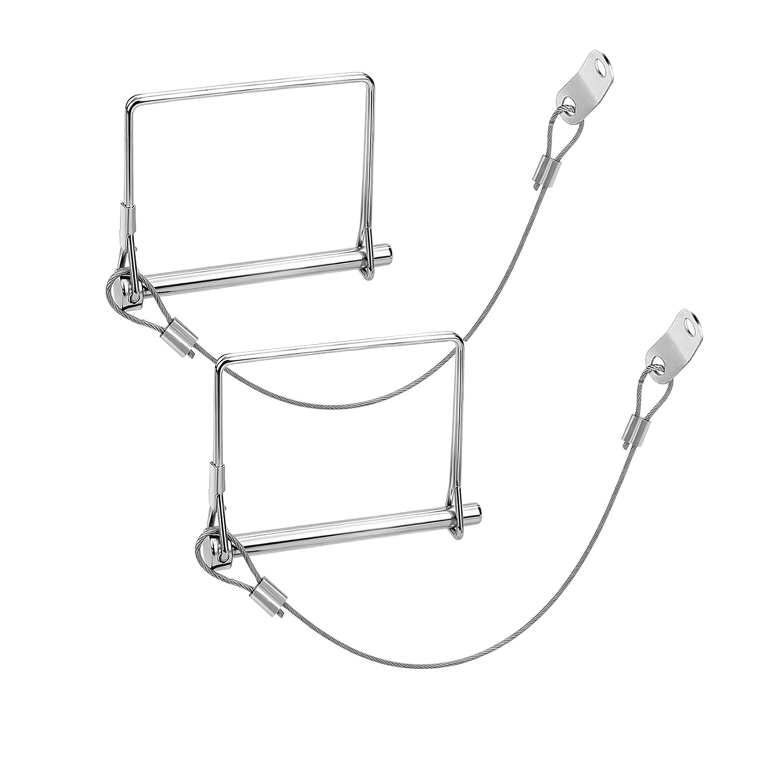 2 Pack 5/16&Prime;x4&Prime;Trailer Coupler Pin with Anti-Loss Cable, Square Wire Lock Pin fo