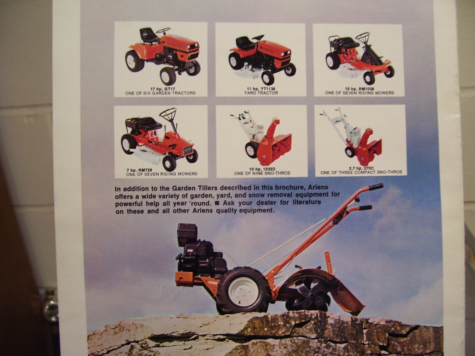 1978 Ariens Garden Tillers Color Sales Brochure, 12 pg. Original