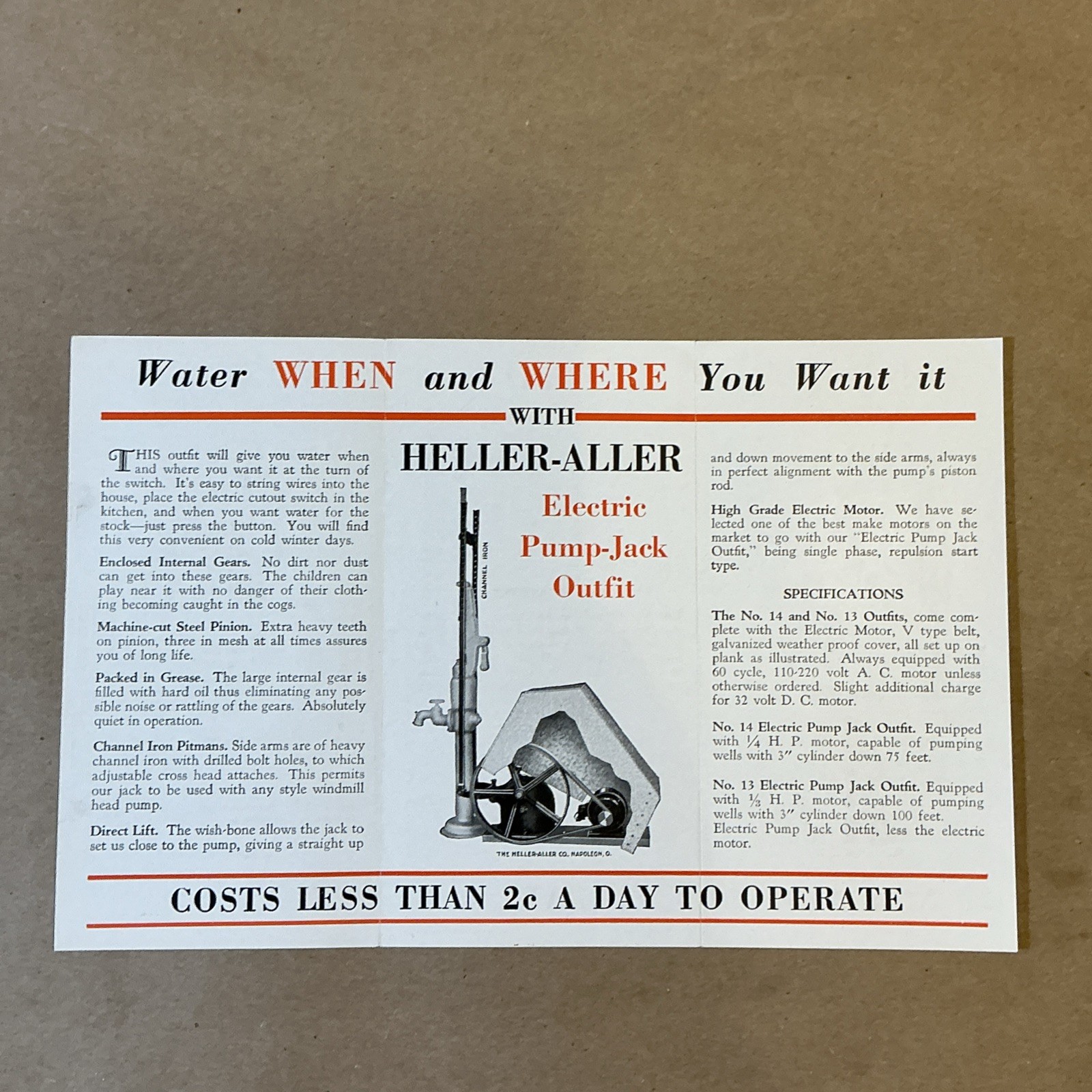 Group Of Heller Aller Co. Brochures 1950s And Before Napoleon Ohio INV-P0126