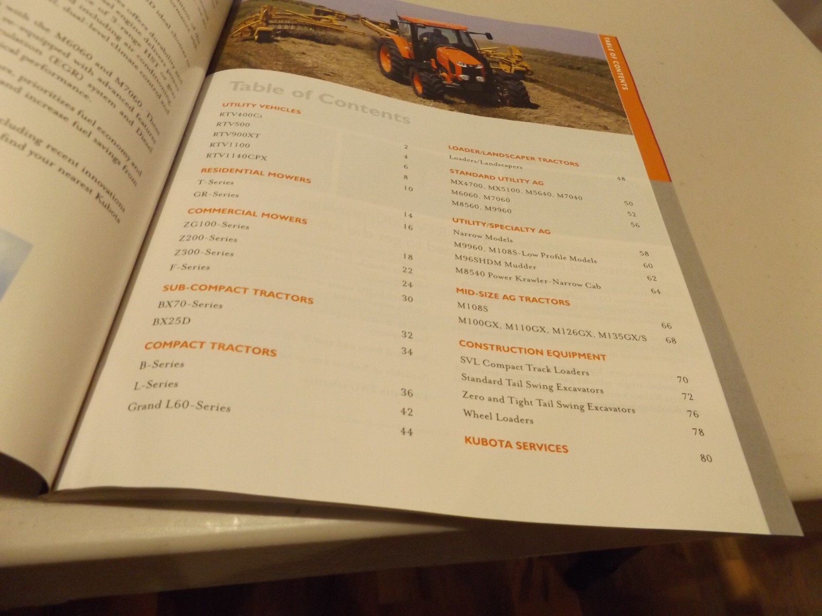 KUBOTA 2013 FULL LINE BROCHURE, LIT # FL2013 01/13