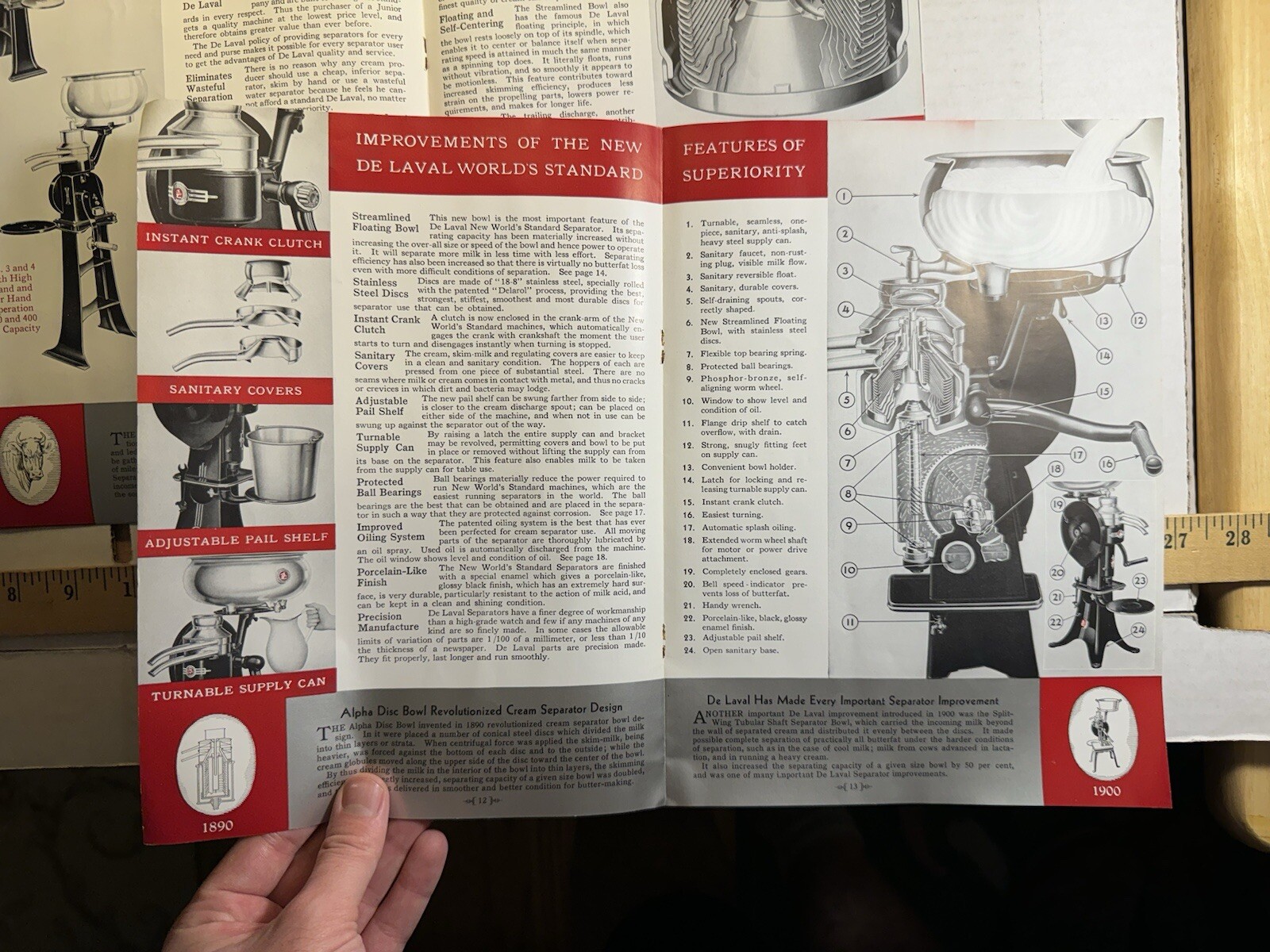 Vintage 1965 De Laval Cream Separators Farm & Dairy Sizes Brochure