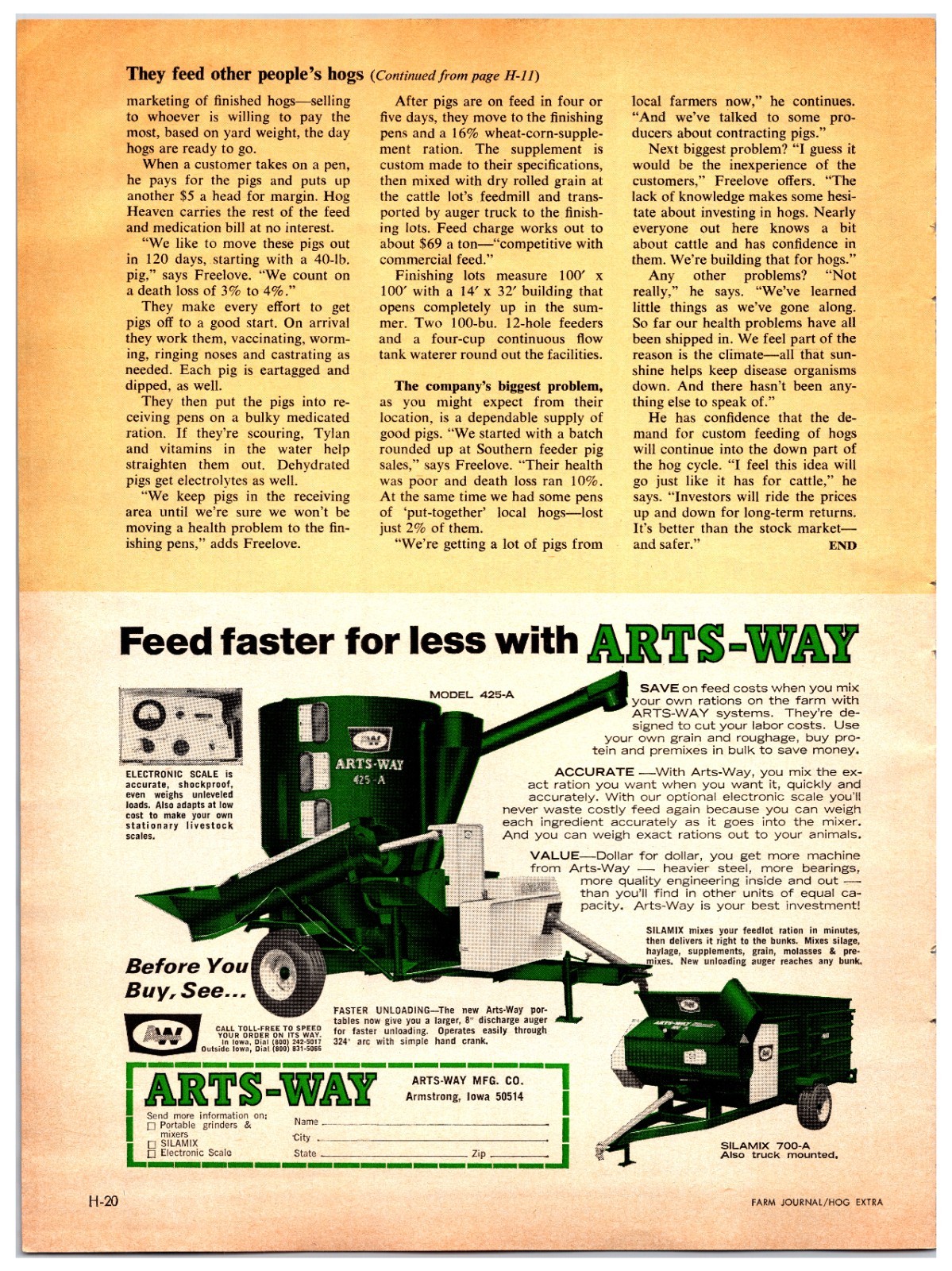 Vintage Arts-Way Mixers – Original Print Ad (8in x 6in) Advertisement