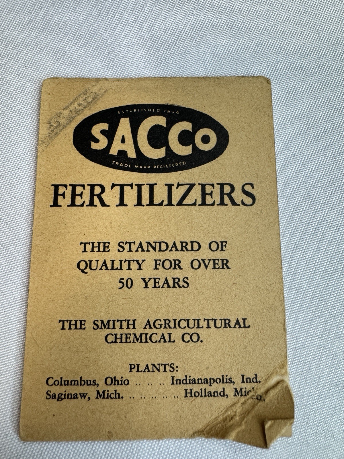 Vintage Sacco V-19 mineral feed paper pocket size memo pad (lot of 2) 1940-50s