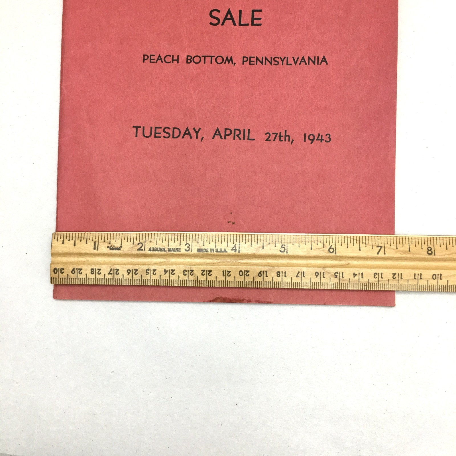 Vintage 1943 Livestock Dispersal Sale Catalog Penn View Farms Peach Bottom PA