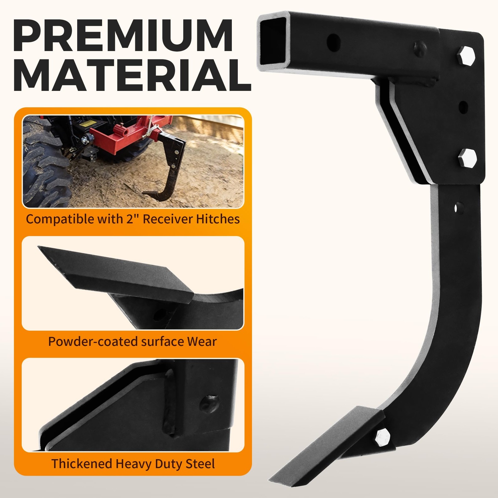 BDI Wear Part Hitch Mounted Trencher Fits 3 Point Hitch, Heavy Duty Subsoiler…