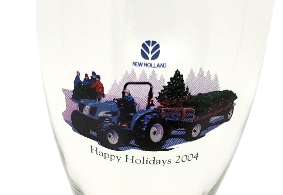 New Holland – Happy Holidays 2004 Pilsner Glass(es) Tractor with Christmas Trees