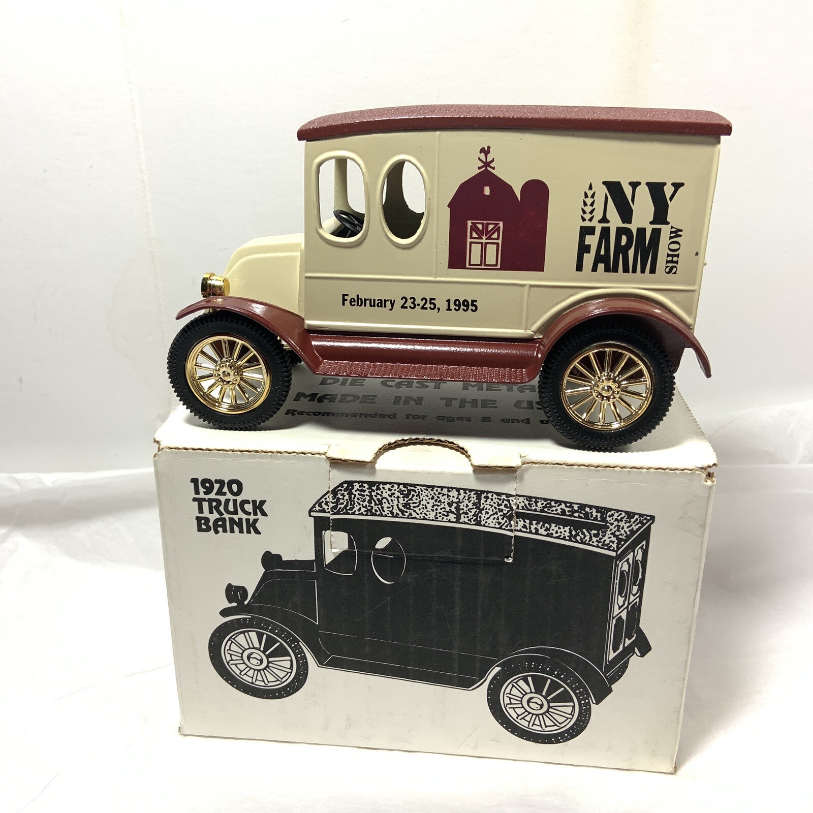 NIB Die Cast Metal 1920 Truck Still Bank 1995 Ny Farm Show Scale Model ERTL