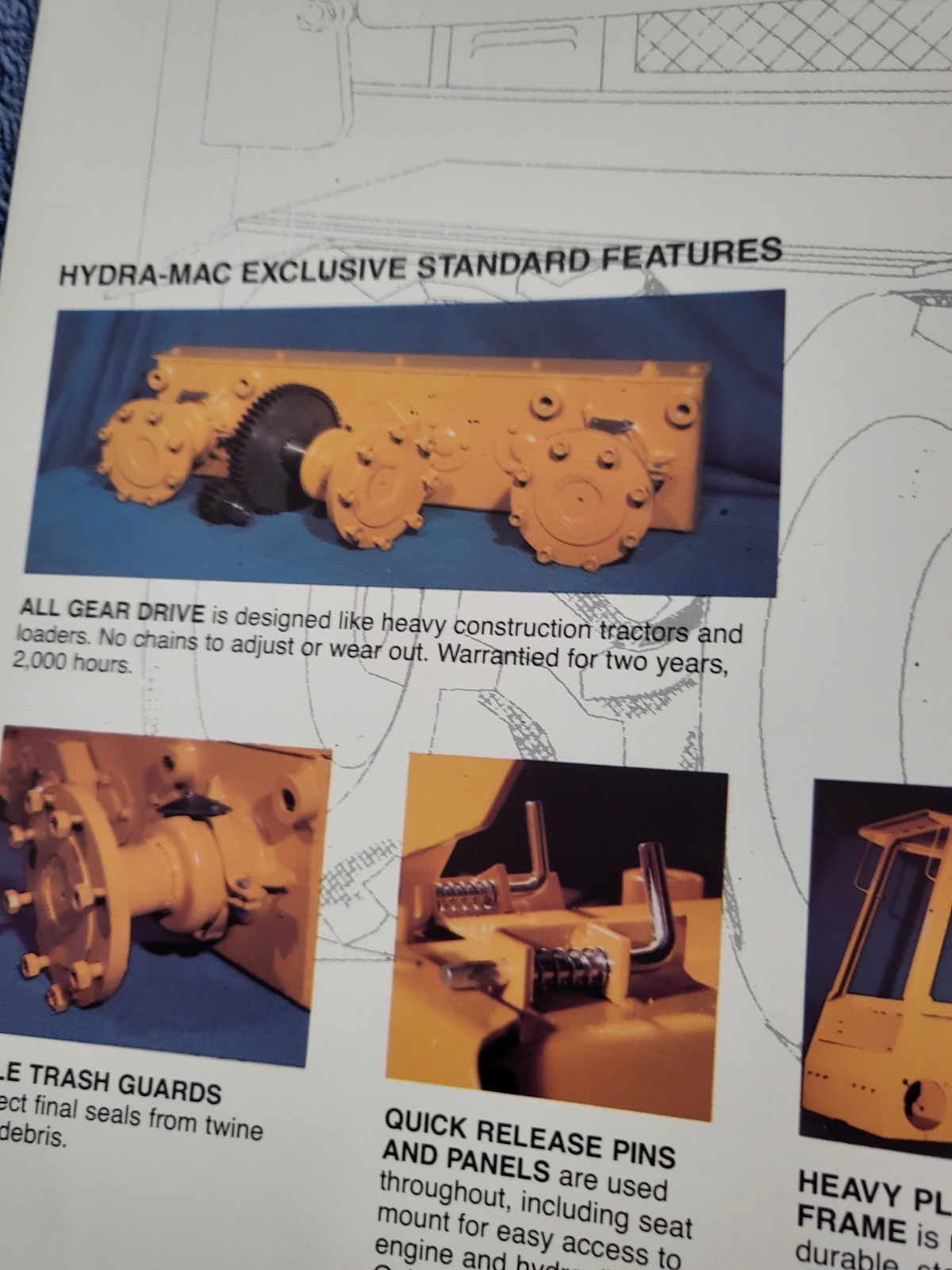 Vintage 1991 Hydra Mac 1450 1850 2650 Skid Steer Loader BROCHURE TRF Minnesota