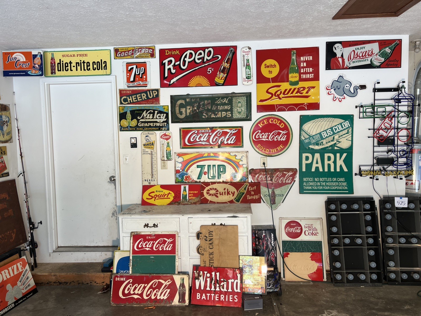 CASE Farm Machinery Sign 1920-30&rsquo;s Eagle GAS OIL SODA COLA Patina 72×30