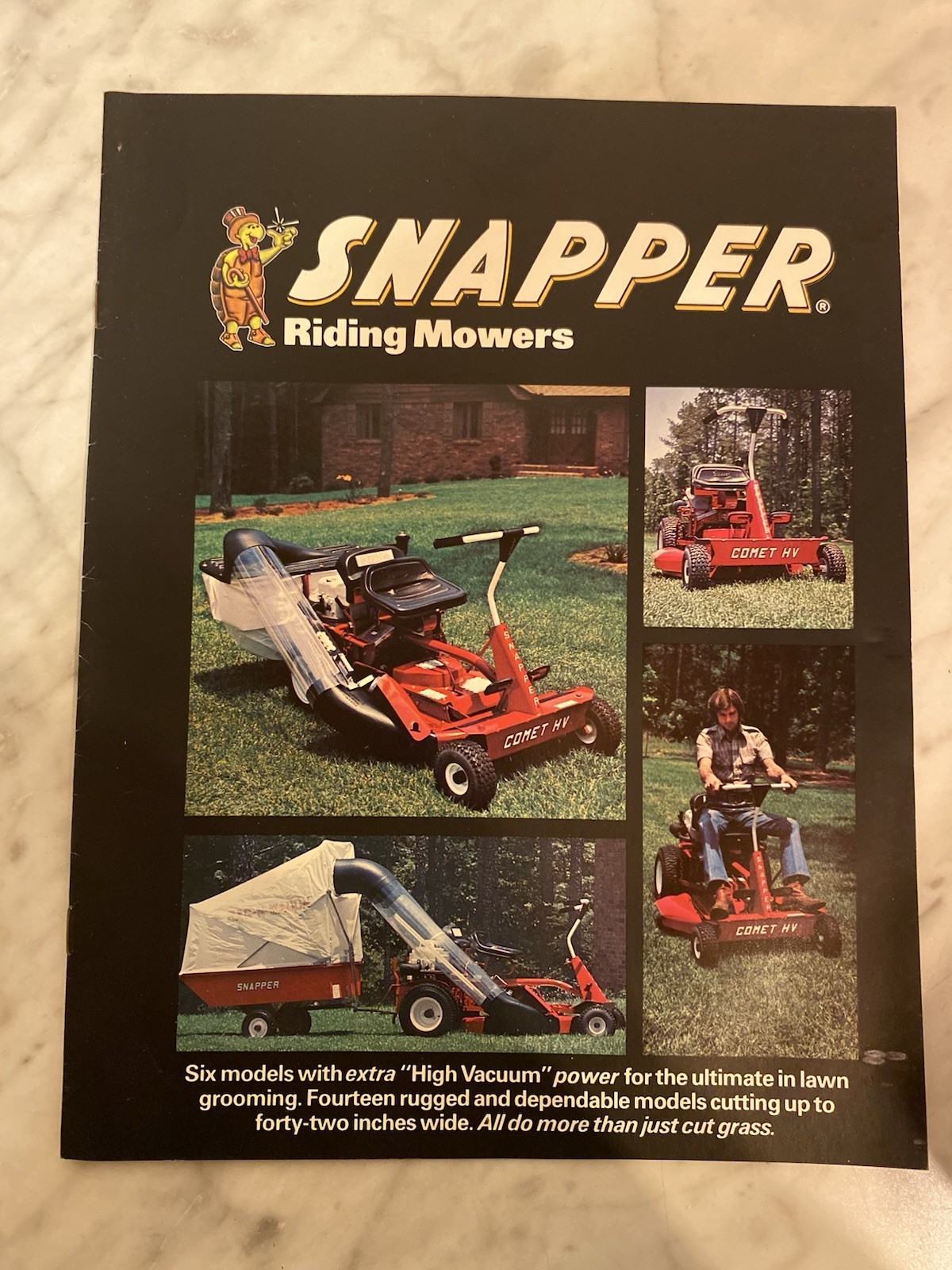 Vintage Snapper Riding Mowers Advertising Brochure 1983 Agriculture Original