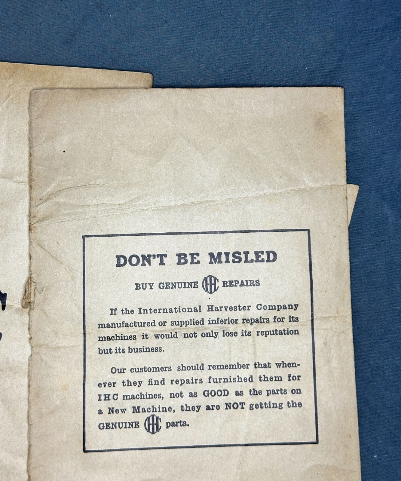 McCormick-Deering Tractor Disk Harrow No. 5 – Set Up & Operating Instructions
