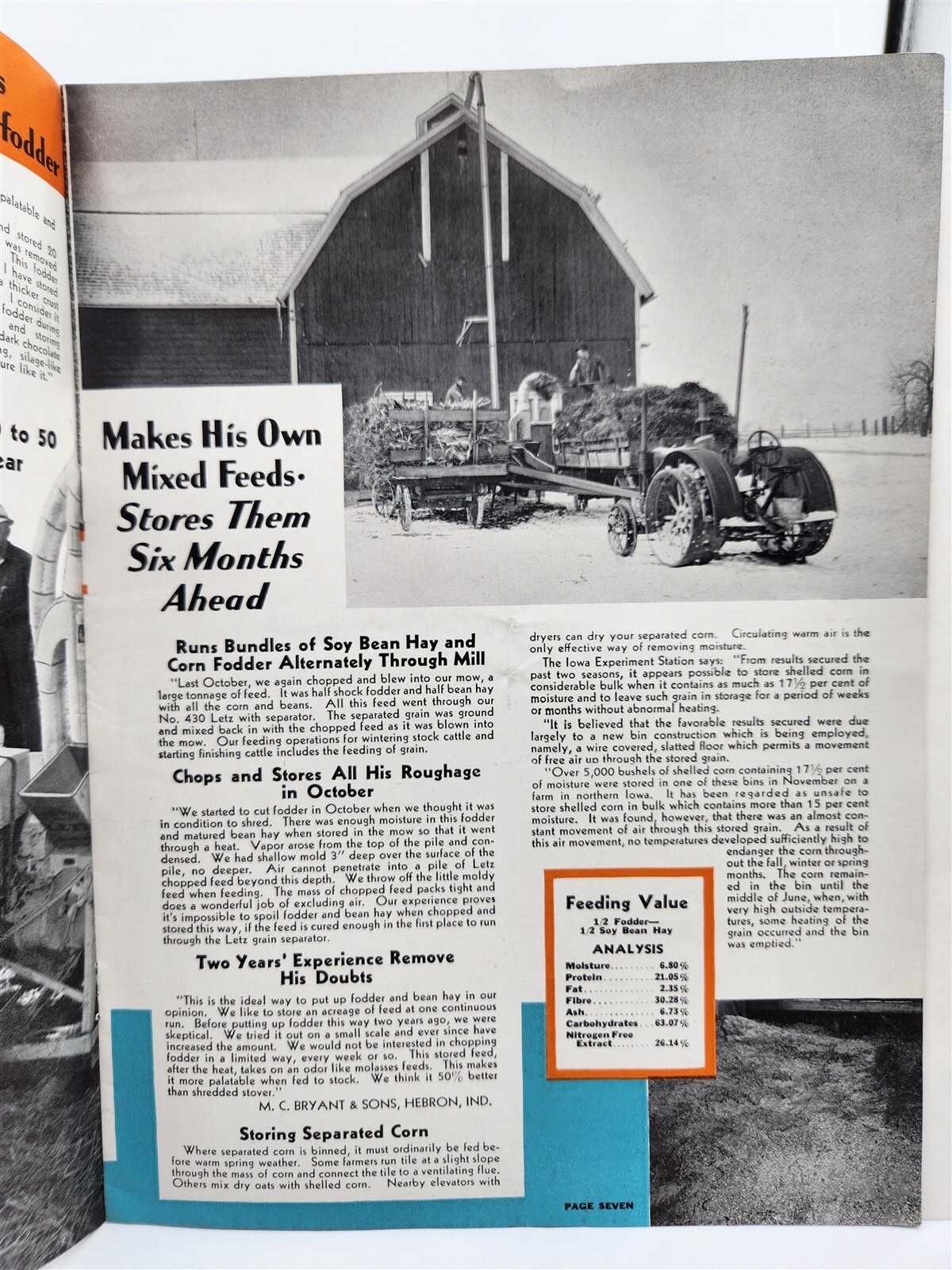 Letz Method to Chop & Store Shock Fodder Corn Live Stock Feed Pamphlet