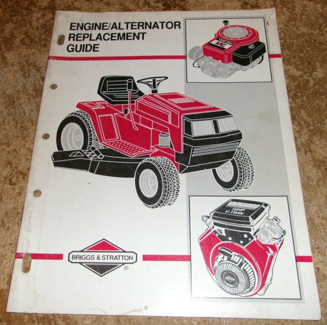 1995 briggs & stratton engine/alternator replacement guide in good shape used