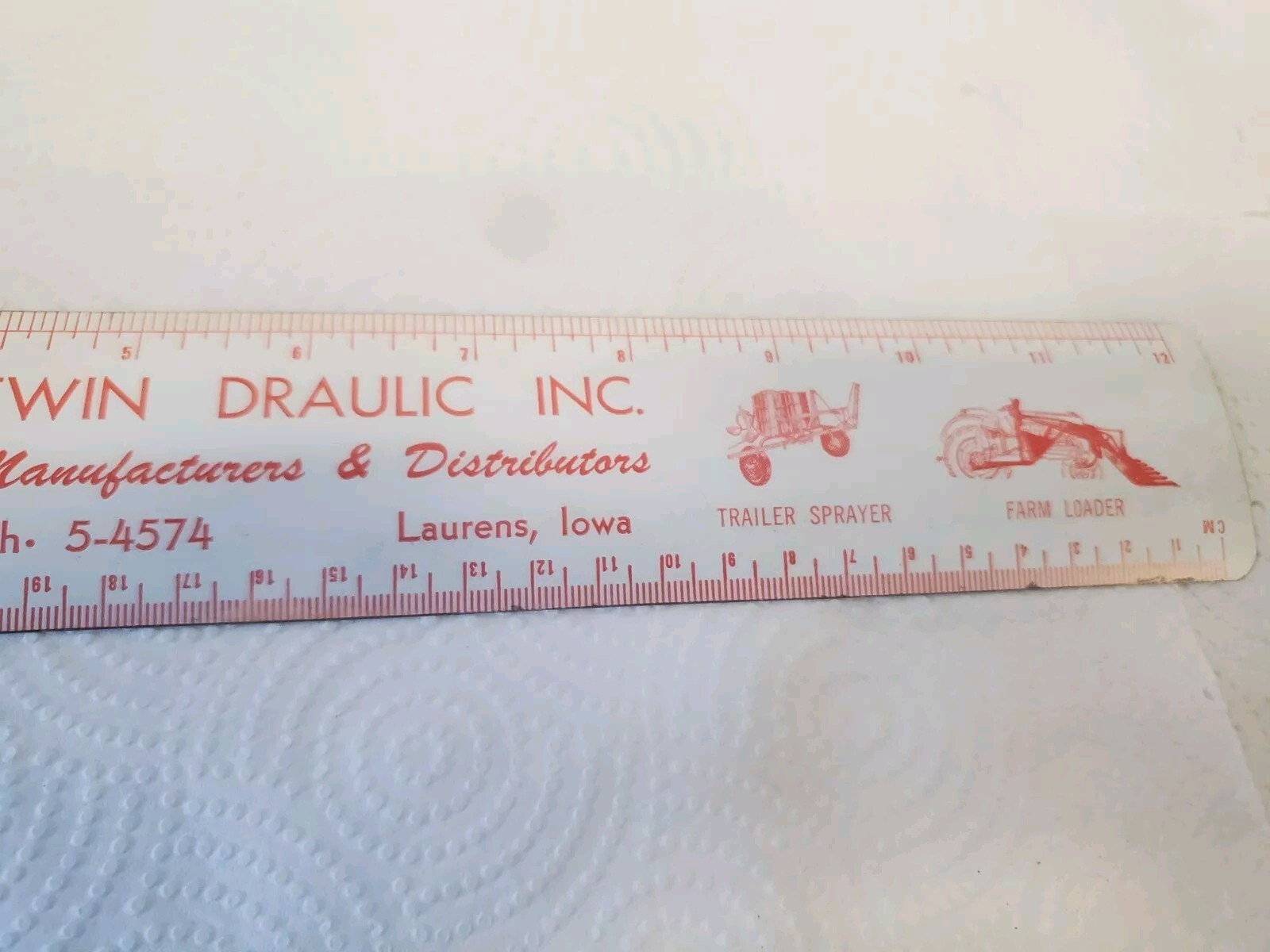 12&Prime; Metal Ruler Twin Draulic Laurens Iowz Farm Wagon Loaded Post Hole Digger