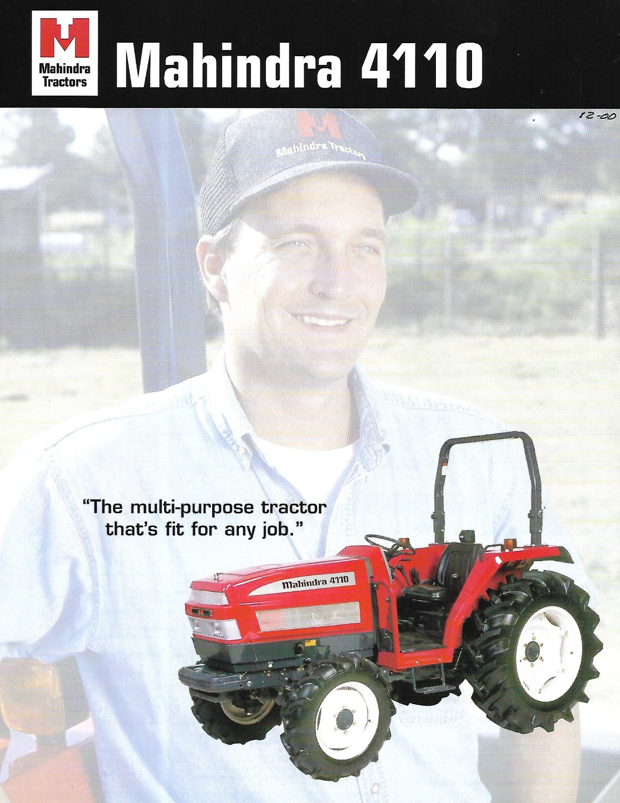 Farm Tractor Data Sheet – Mahindra – 4110 – c2000 – Brochure (F8616)