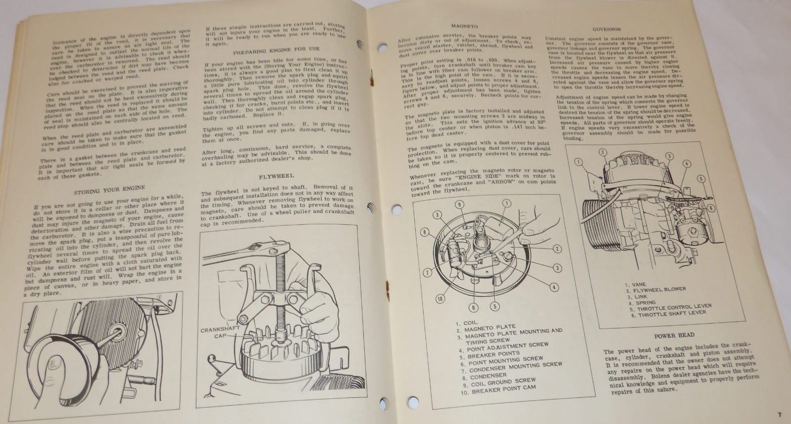 VINTAGE 1950s BOLENS ENGINE OWNER MANUAL & PARTS LIST/CATALOG! 375 BA 01/BB 01