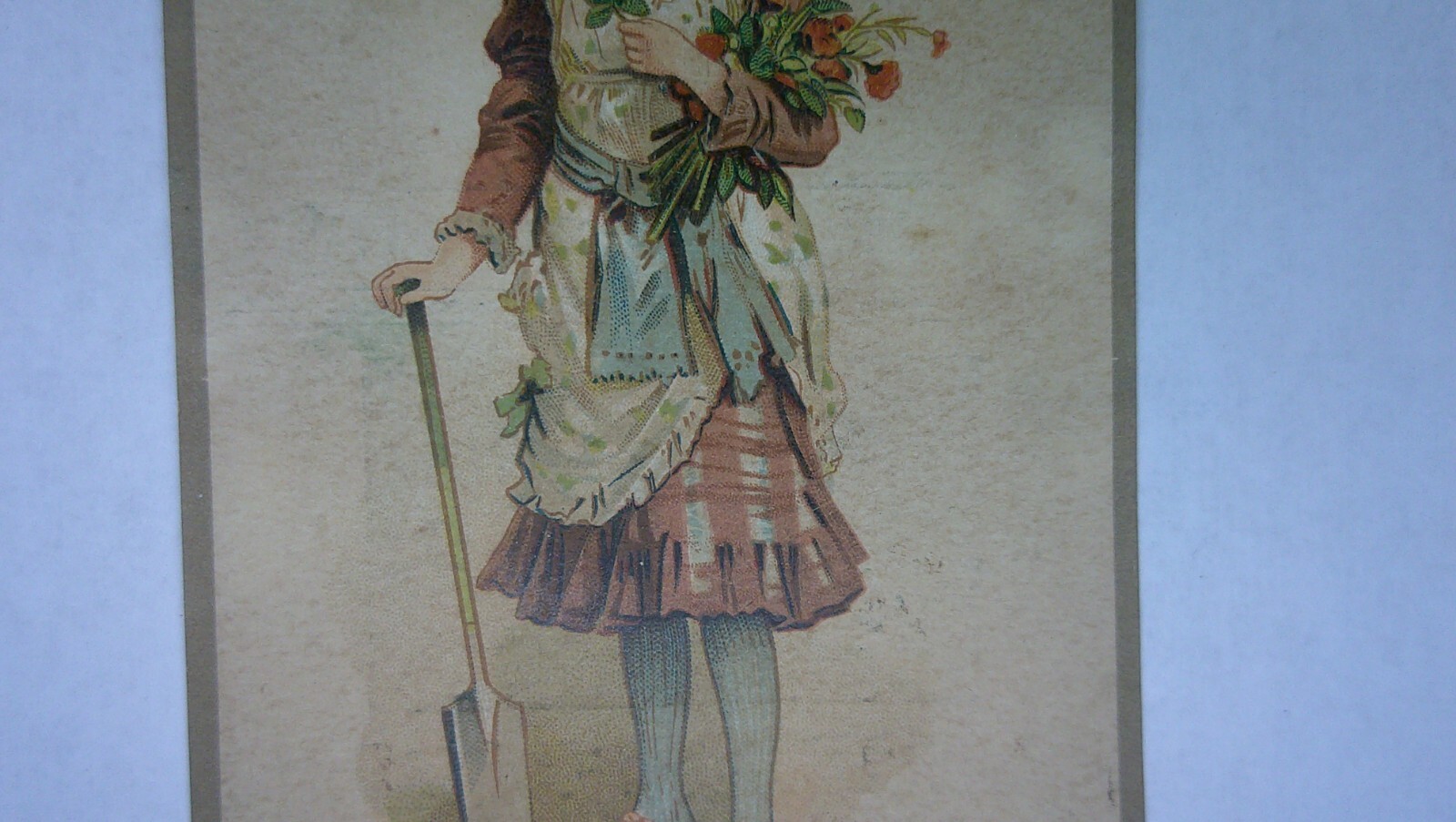 antique Trade Card P & O Plow Co. Canton, Ill. best clipper tricycle plow 6B