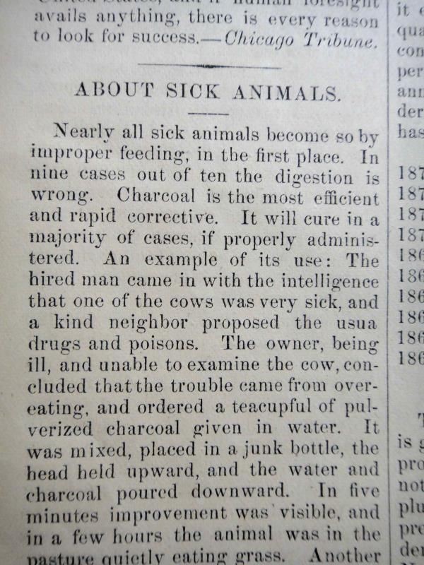 1874 antique LANCASTER FARMER MAG pa coffee agriculture native sheep ADS