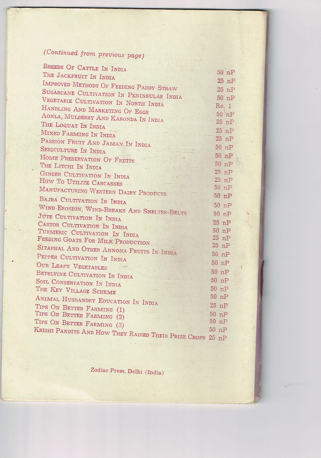 Vintage 1960s Farm Brochure India New Delhi Manures and Manuring