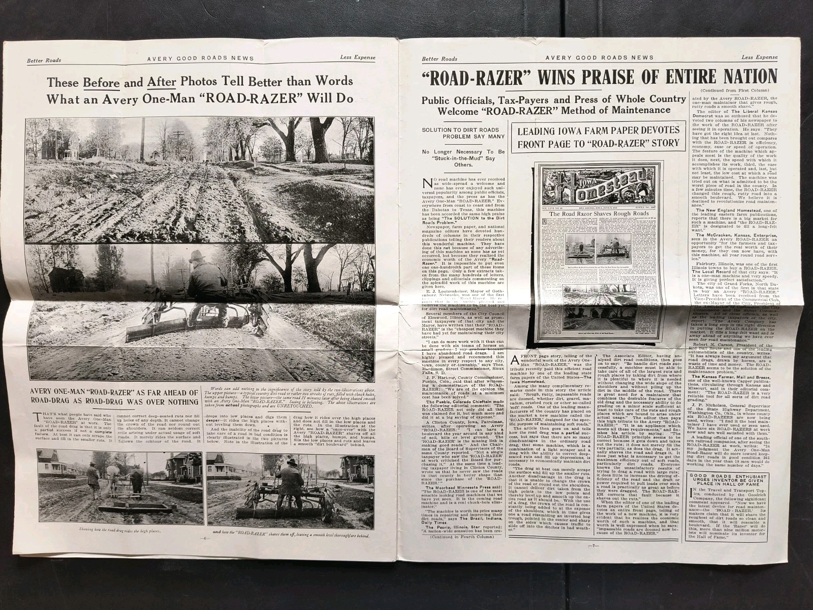 1921 BF Avery Dealer Advertising Brochure Print Advertising Company Letter Lot
