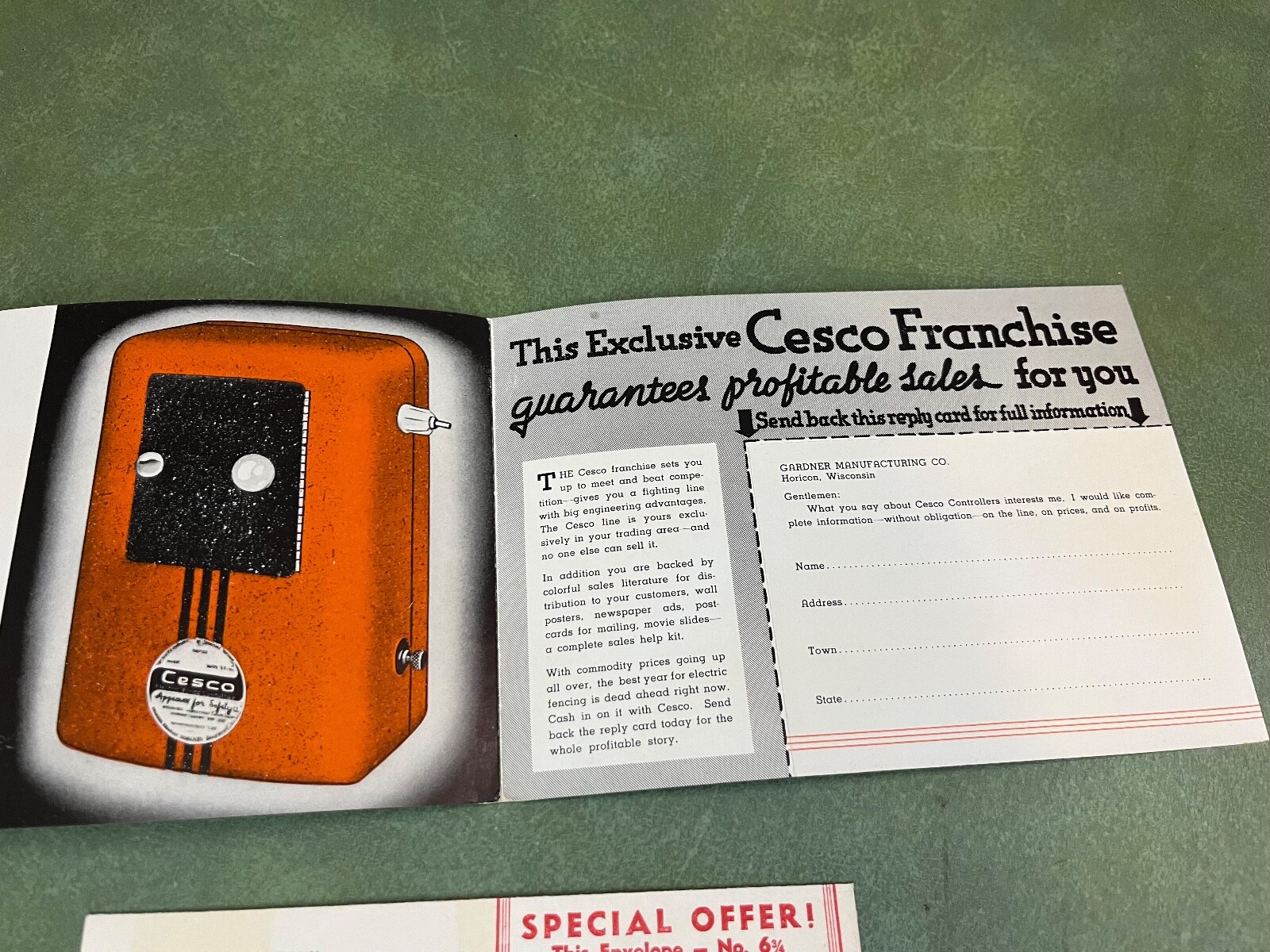 Vintage Original Gardner Electric Fence Sales Pamphlets