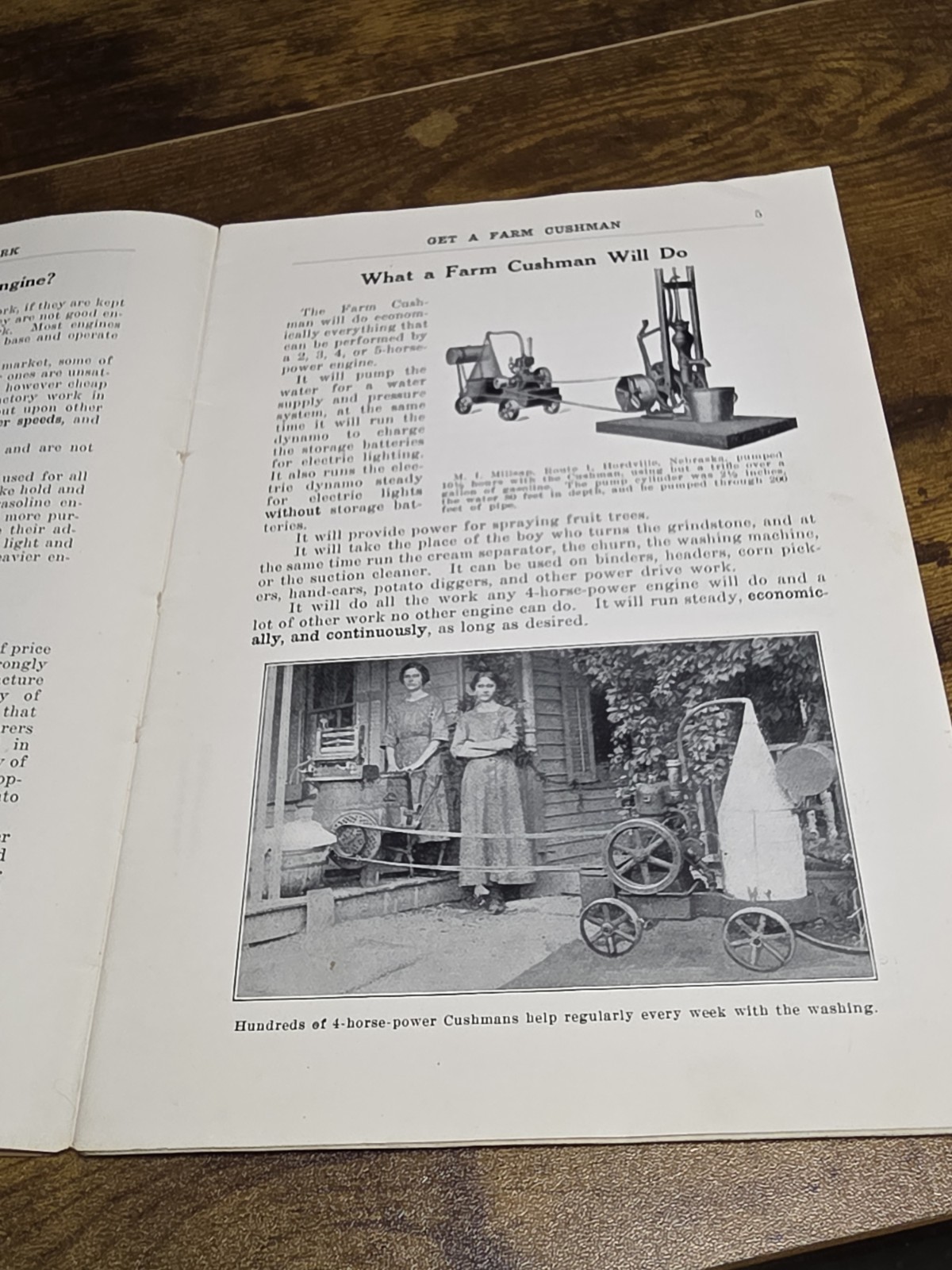 Original 1915 Cushman Motor Works Catalog Brochure Hit Miss Engine Lincoln