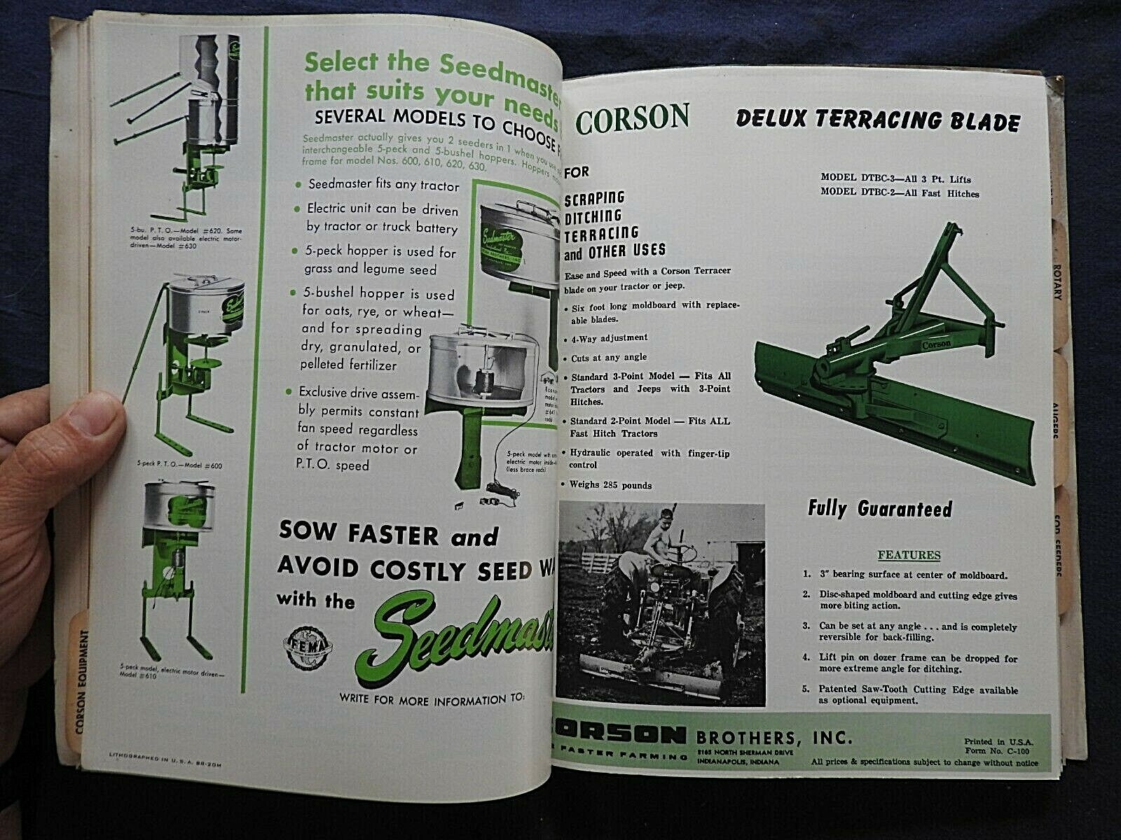 1958 Port Huron Farm Equipment Catalog Martin & Kennedy St. Louis MO Missouri
