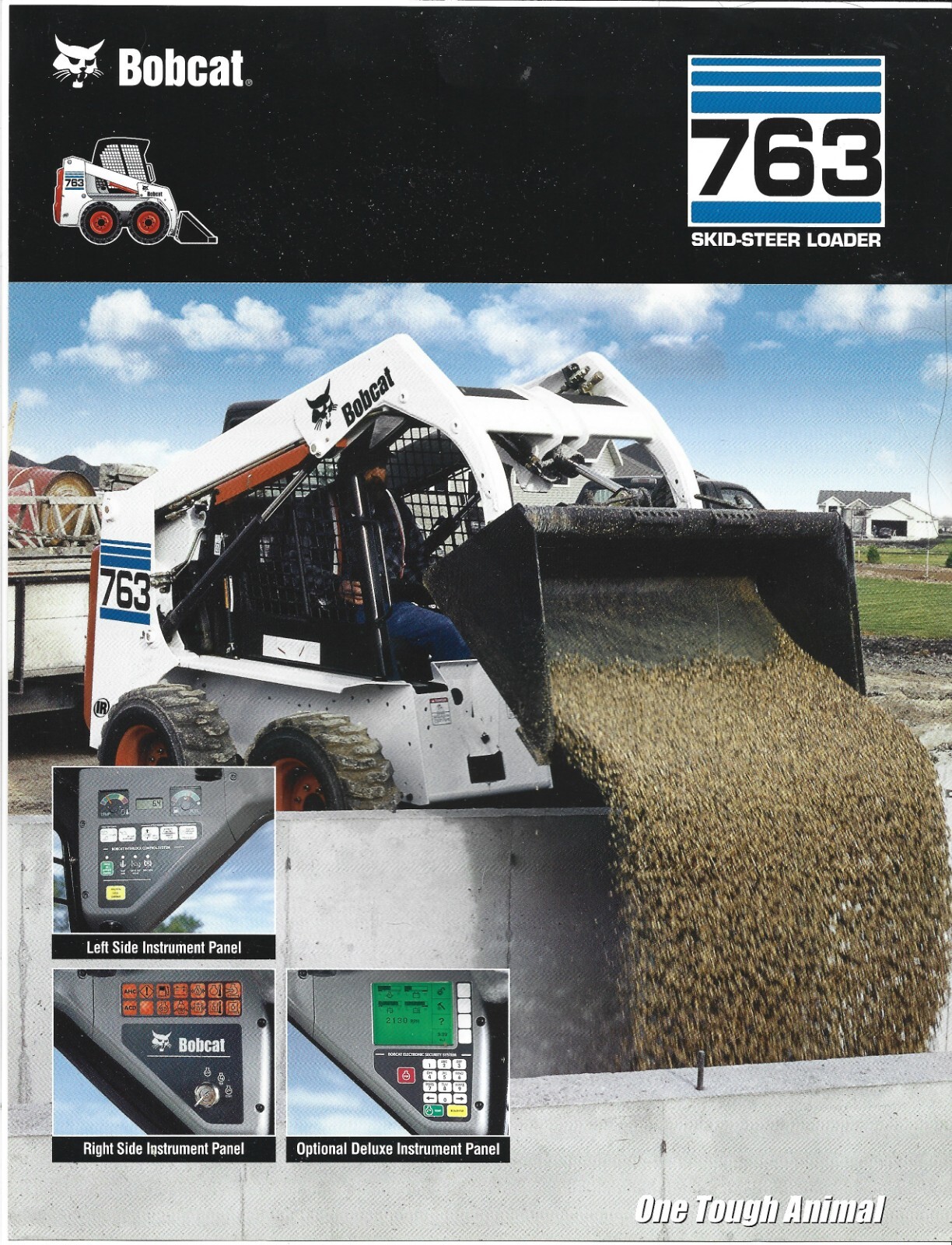 Original Bobcat Model 763 Skid Steer Loader Sales Brochure Spec Sheet Form B1723