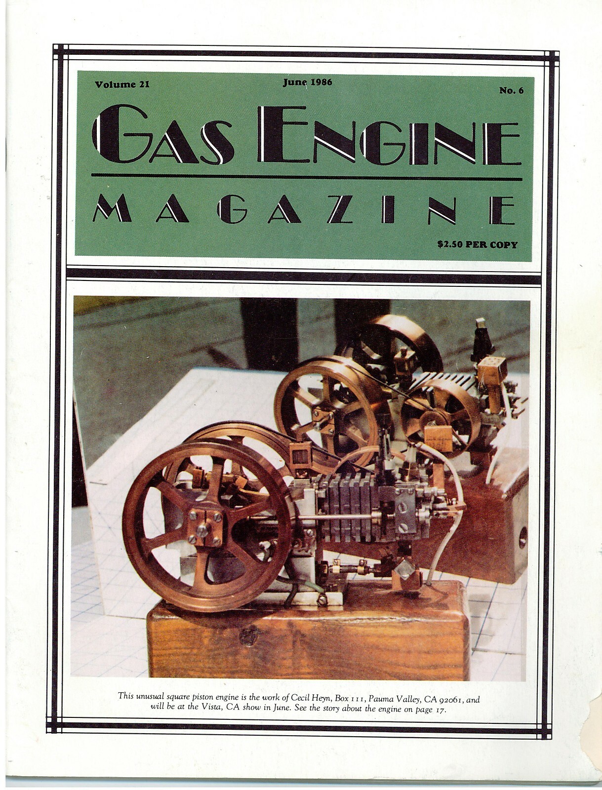 Vermont Made Engines AW Gray & Ruggles, Square Piston Engine, Judson, Gib Key