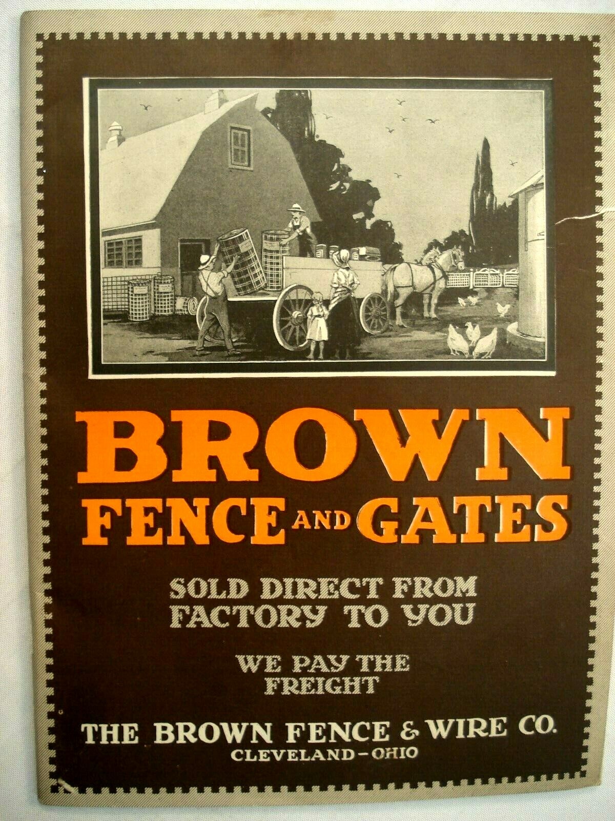 CATALOG BROWN FENCE & GATES DECEMBER 1919 CLEVELAND OHIO