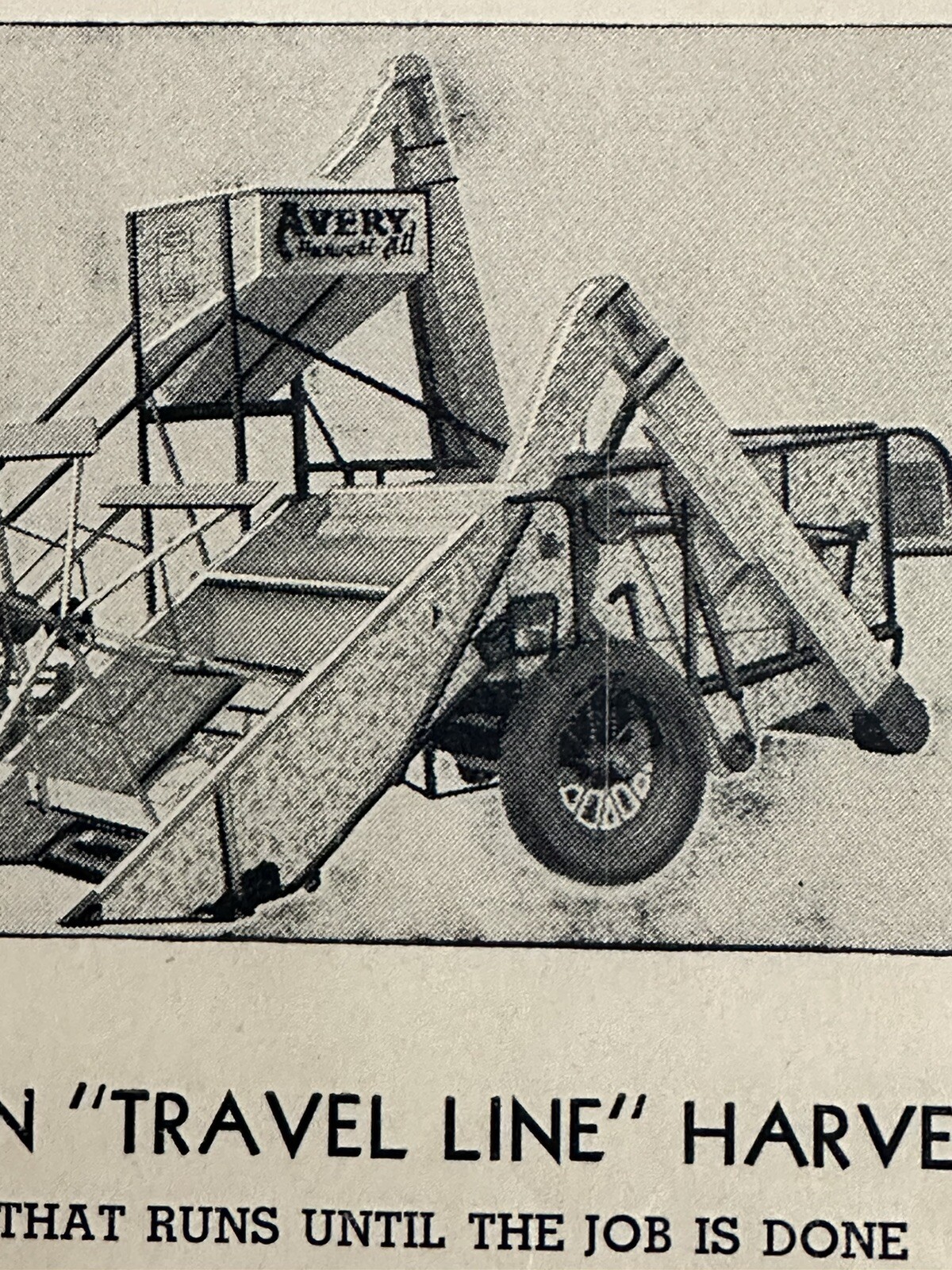 Vintage Avery HARVESTER Advertising Flyer Pioneer Thresher Shortsville NY B3