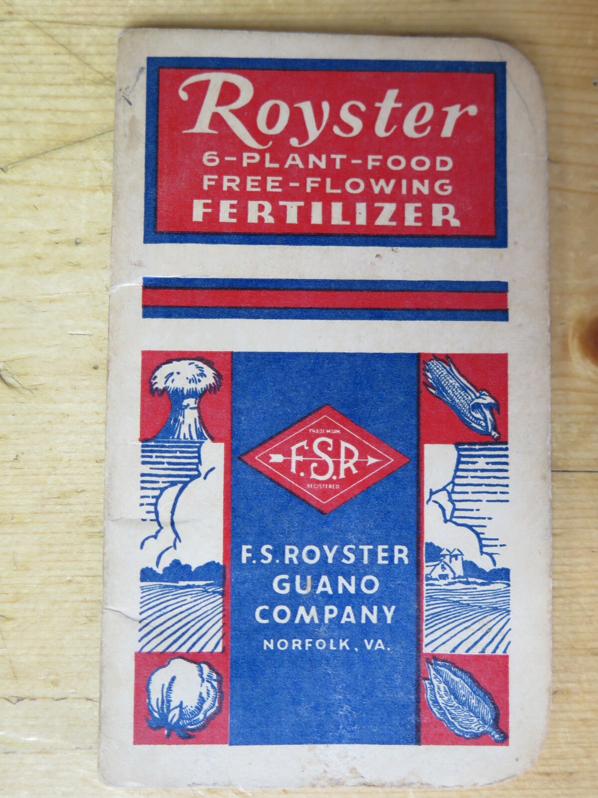 VINTAGE 1949 ROYSTER FERTILIZER NOTE PAD GUANO CO. TOLEDO OHIO INDIANAPOLIS IN.