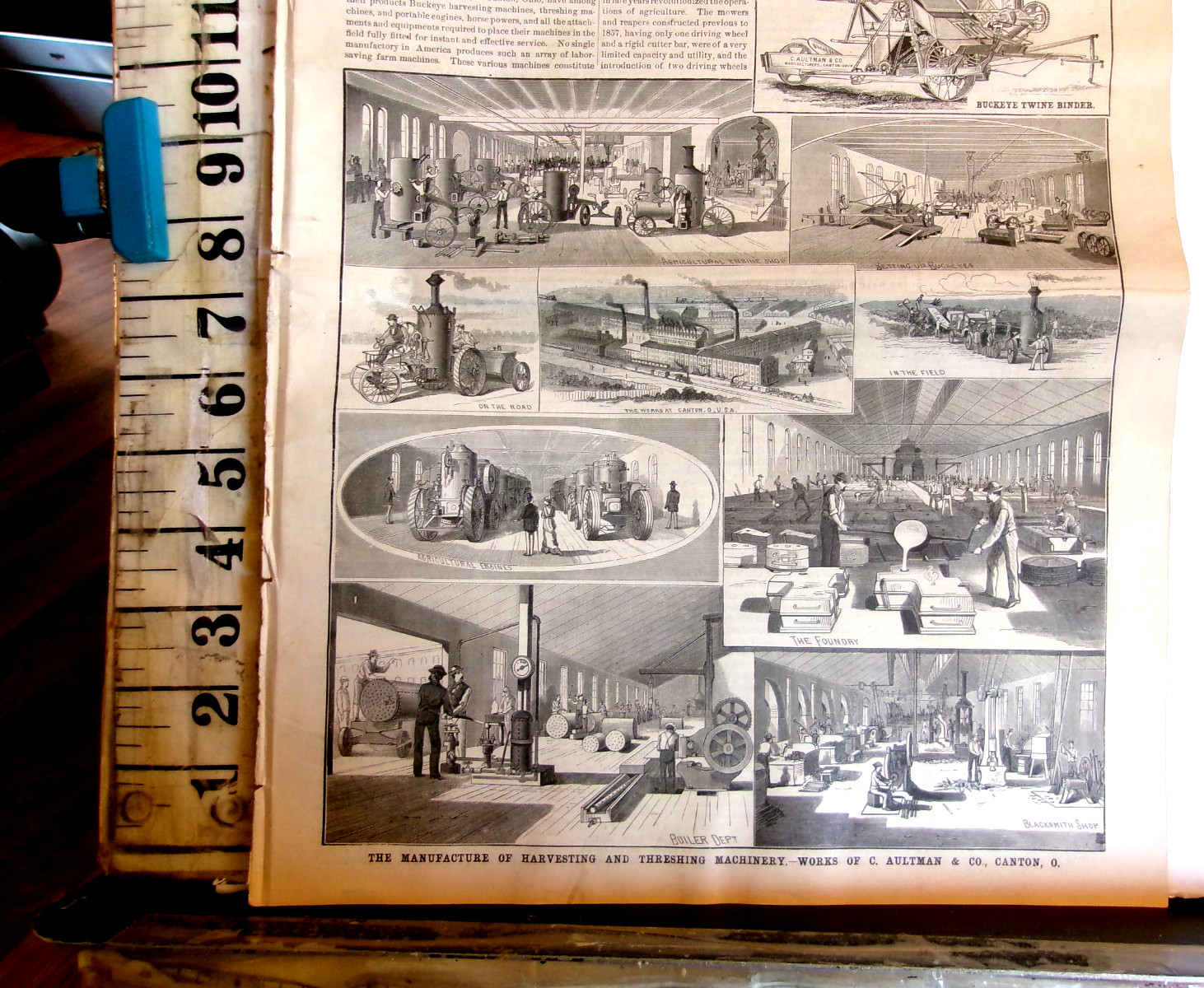1882 C. AULTMAN- CANTON OHIO- HARVESTING AND THRESHING MACHINERY REPORT