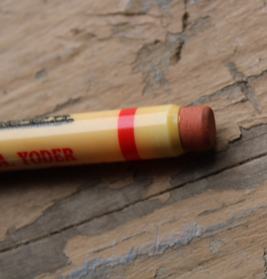 COVER WAGON GRAPHIC 1950s NOAH YODER HARNESS REPAIR Old Kalona IA Bullet Pencil
