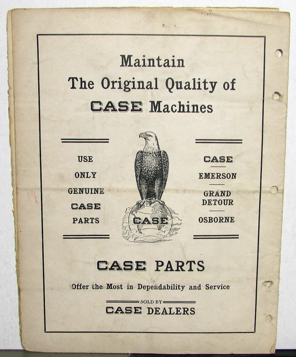 1936 Case 16 Hayloader & Gleaning Specs Construction Repair Part List Catalog