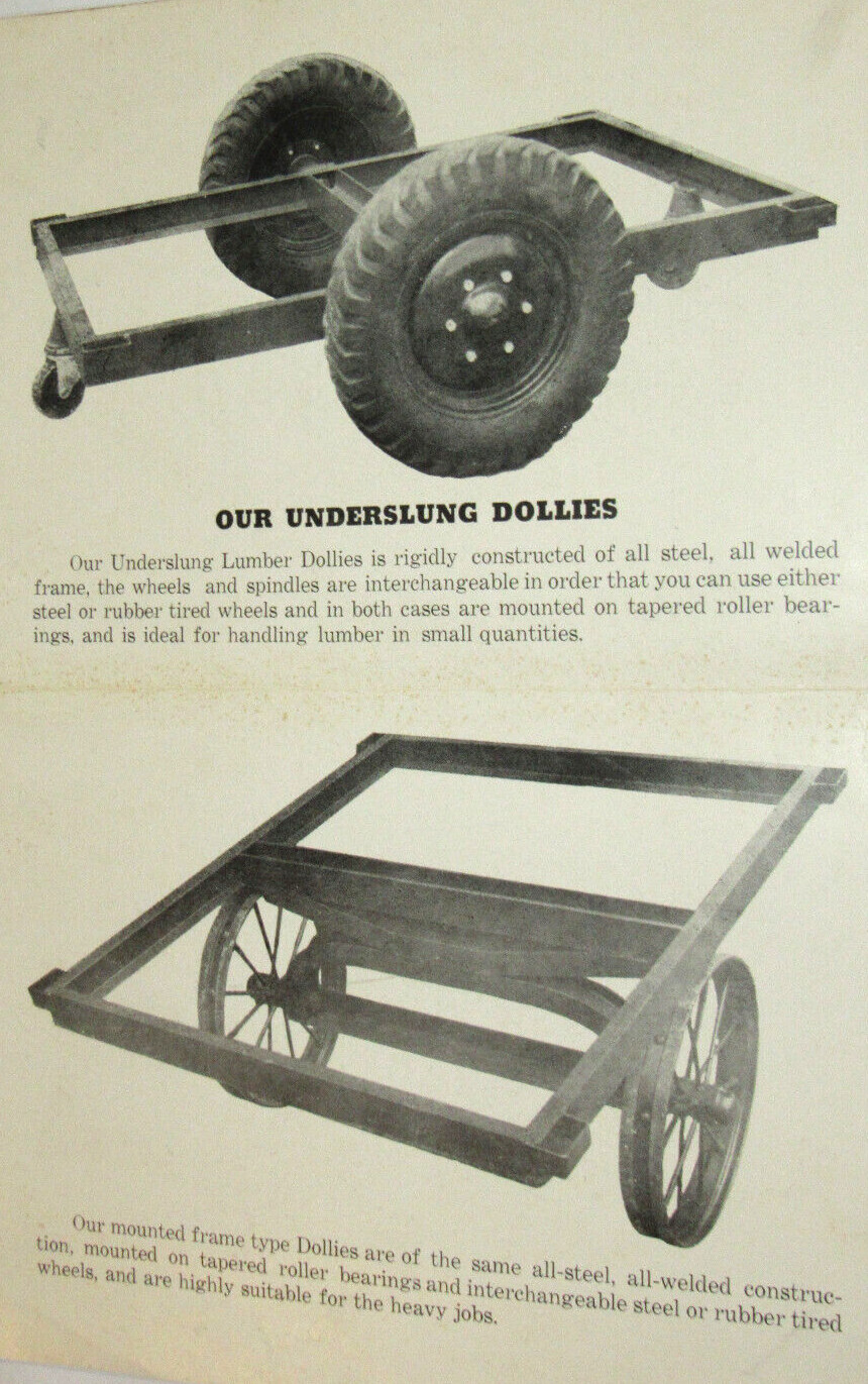 VINTAGE 1930s SELF-PROPELLED LUMBER CARRIER & WAGON POSTER/BROCHURE! COLUMBUS,GA