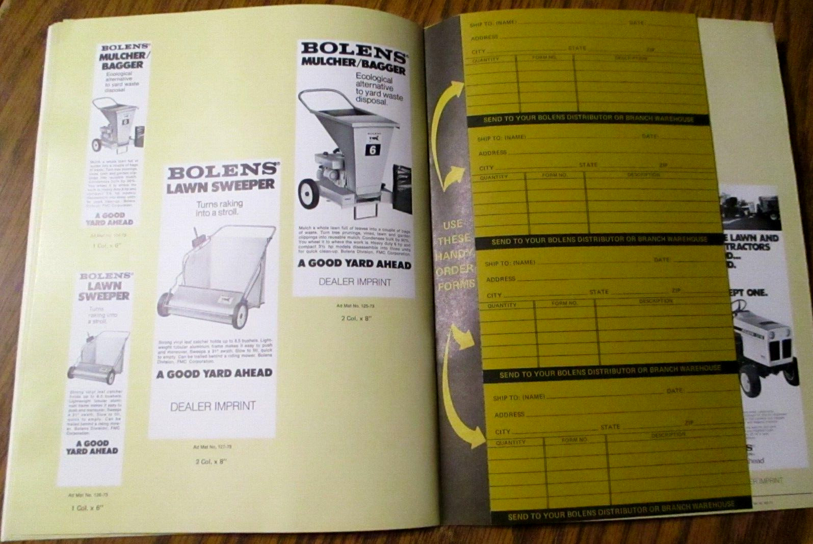 Bolens Lawn Garden Tractor & Attachments & Mowers Dealer Advertising Sales Guide