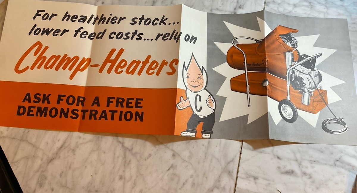 Vintage Original Champ-Heaters Advertisements, Brochures & Signs 1964-65
