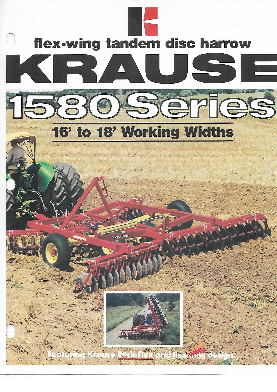 Farm Implement Data Sheet – Krause – 1580 series Disc Harrow – Brochure(F8758)