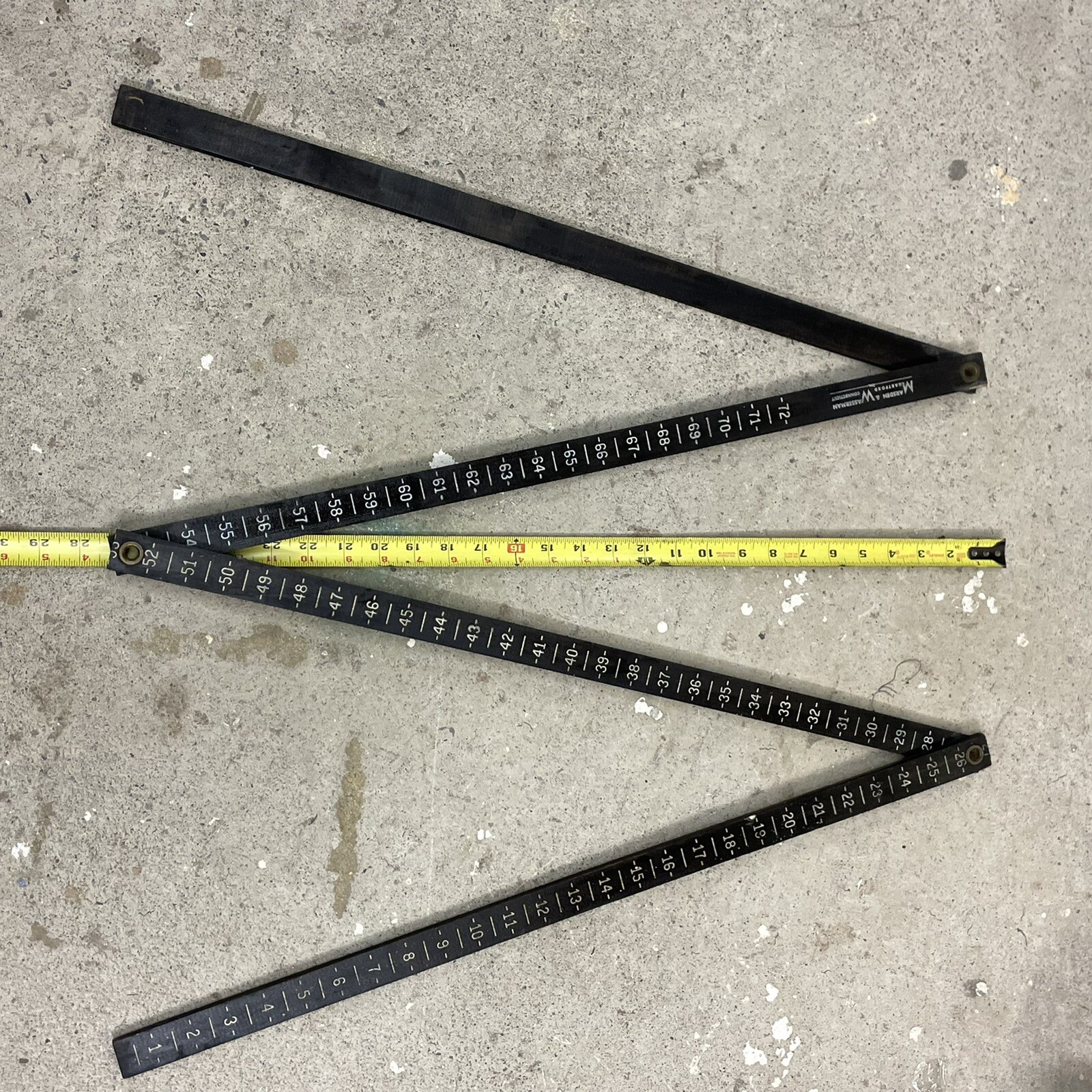 MARSDEN & WASSERMAN Promotional 104&Prime; Foldable Ruler VTG