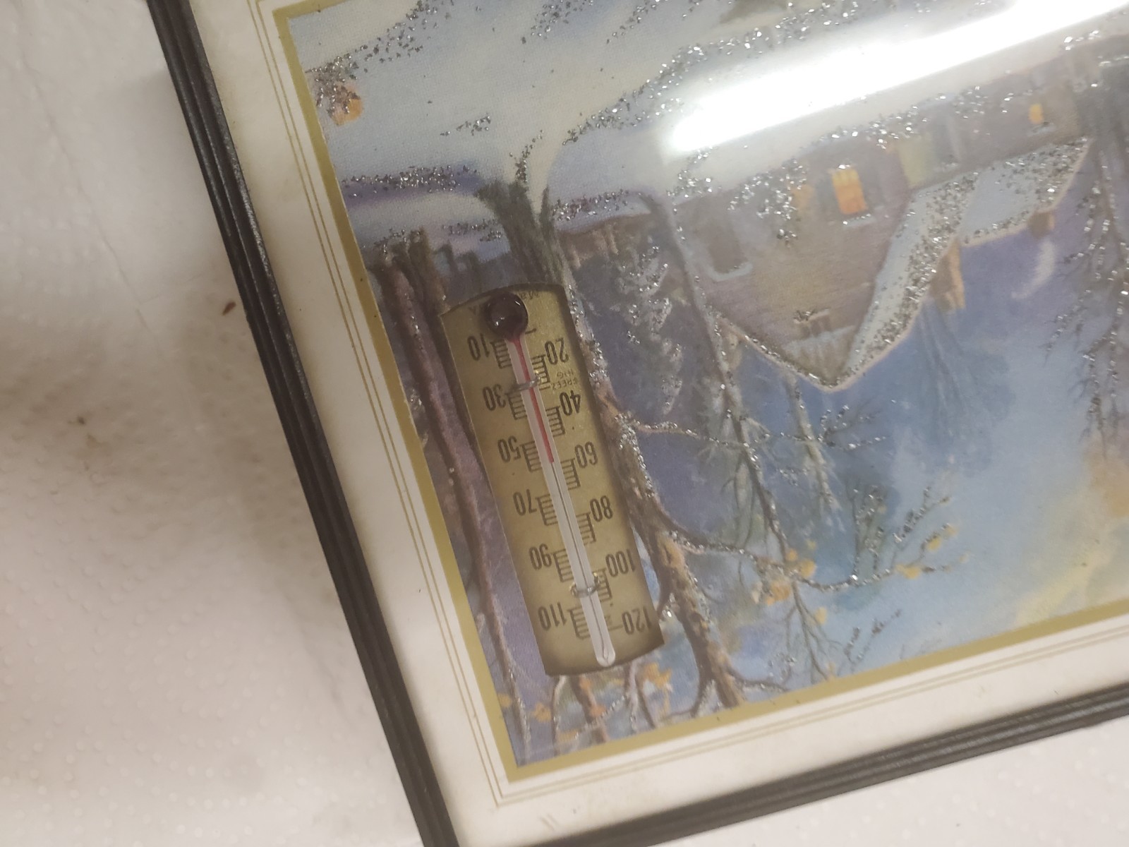 7&Prime; X 5&Prime; Framed Thermometer Farmers Elevator Traer Iowa 1960 Calendar Grain Feed