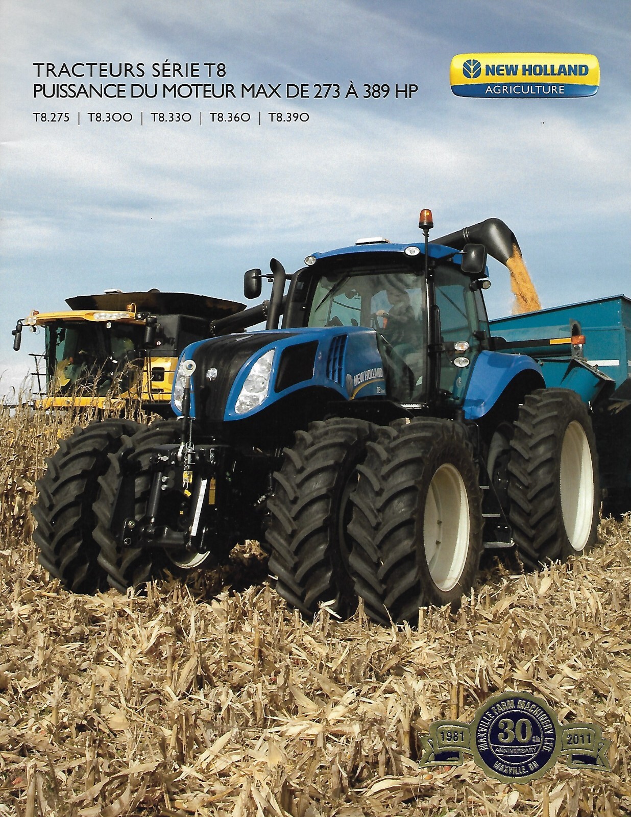Farm Tractor Brochure – New Holland – T8 series – 2011 FRENCH language (F7883)