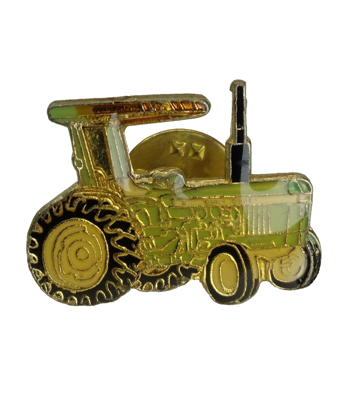 Vintage Green Farming Tractor Metal 1 Inch Lapel Pin Collectible