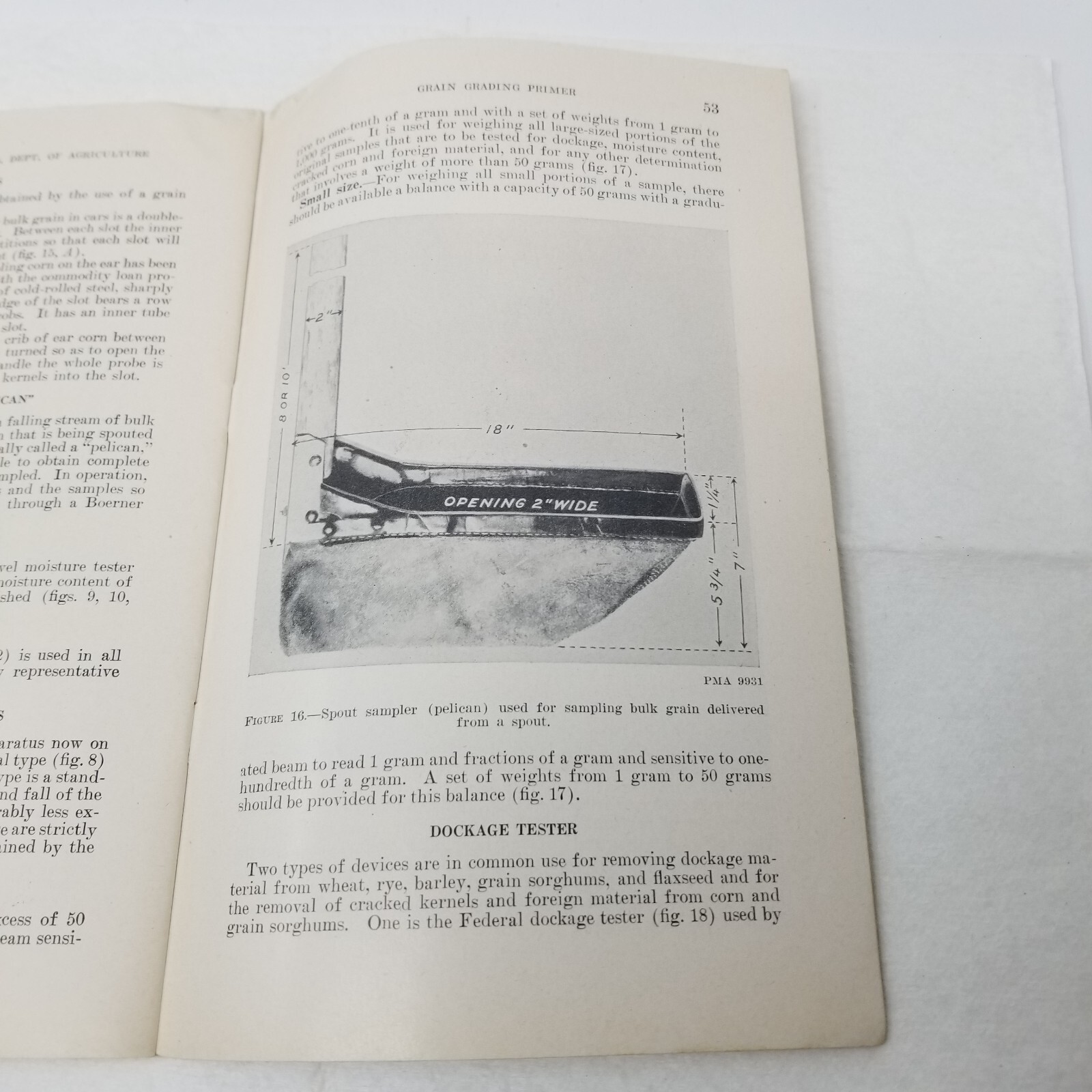 Grain Grading Primer 1948 Farmers&rsquo; Bulletin Booklet 325 USDA Photos Charts
