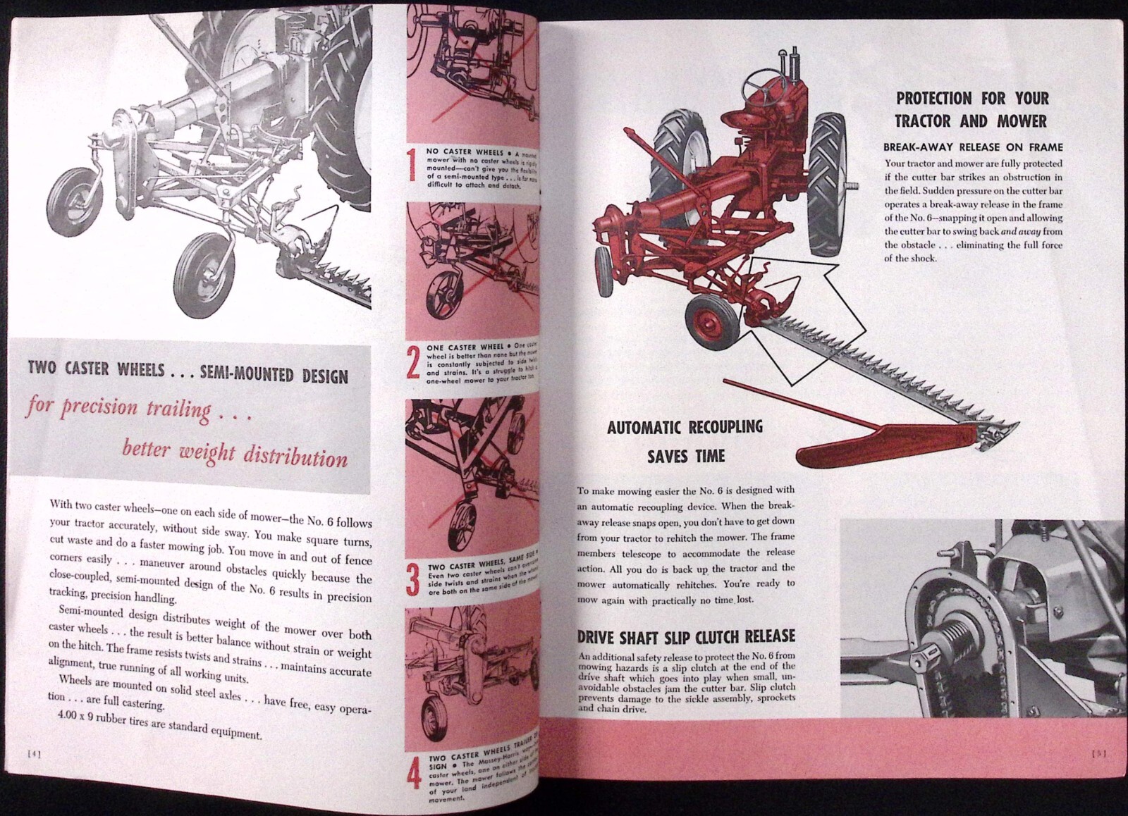1954 Massey Harris Haying Tools No.41 Side Mower No.6 Mower Dealer Brochure