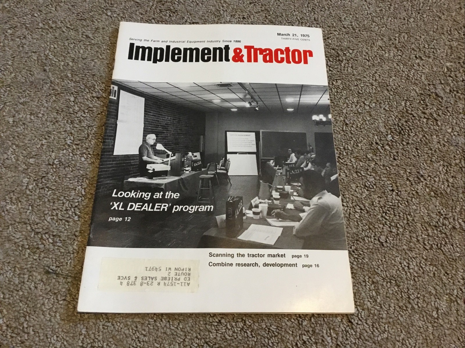 Implement & Tractor Magazine March 21, 1975 Farming Agriculture Vintage Ads J